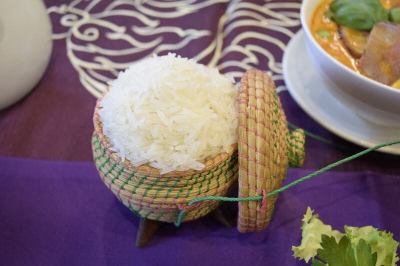 riso menù thailandese, thai square
